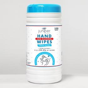 Juniper Clean Hand Sanitizing Wet Wipes with 72% Alcohol