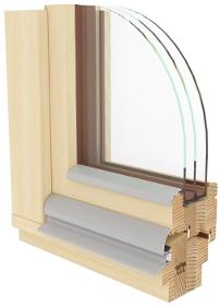 Wood windows IV92 with triple glazing