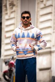 Ethnic Pattern Oversize Sweatshirt