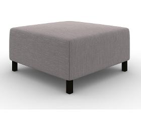 Footstool Vivian in gray, 88x88x42 cm