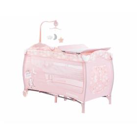 Dolce Sonno 2 Layers baby cot with changer and Pink Rabbits toy