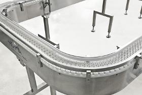 Curve-enabled Flush-grid Belt Conveyor