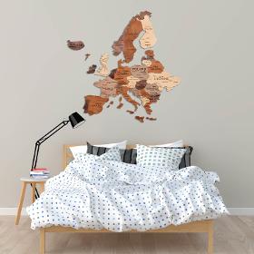 3D Europe Wooden Map Multicolor