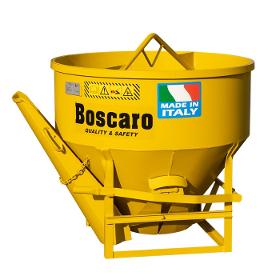 Concrete bucket with central and side unloading