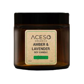 Amber & Lavender Soy Candle 100gr