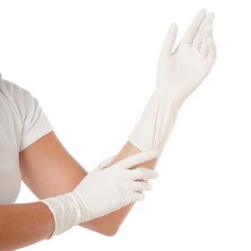 Nitrile gloves SAFE LONG powder free 30 cm white 