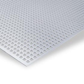 Aluminium square perforated sheet, EN AW-1050, Mill-finish