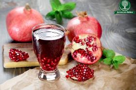 Organic pomegranate fruit juice
