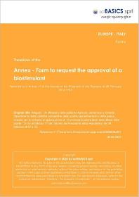 Form To Request The Approval Of A Biostimuland