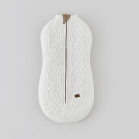 Cocoon knitted swaddling Jasper with arans Cream
