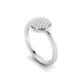 Exquisite Pave Dome Ring in Gold and Silver