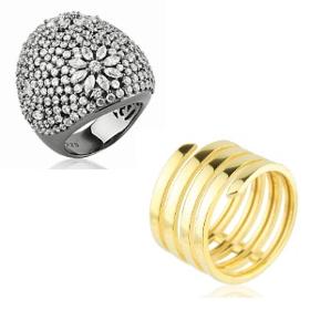 Sterling Silver Plain Rings Yellow Gold Plated 