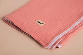 Double-sided muslin diaper - Pink and White
