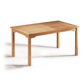 garden table teak wood 150x90x75 cm