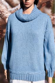 Lavender 100% cashmere cowl neck sweater