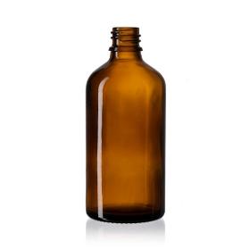 Amber Glass Bottle 100 ml with DIN18 Neck Finish – 110.7 mm