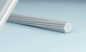 Uninsulated conductor twisted with aluminum wires