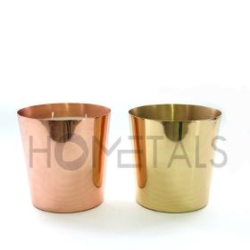 Large taper design containers with scented candles