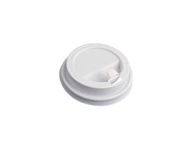 Lid for glasses cup cover reclose 250 white 80 mm white with a brewhouse
