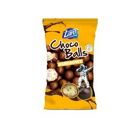 Corn balls covered with dark chocolate 80g