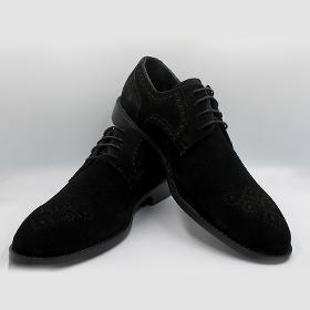 Black Suede Leather Classic Men's Shoes