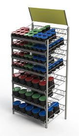 DISPLAY STAND FOR PAINT POTS