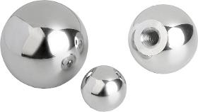 Ball knobs stainless steel or aluminium din 319