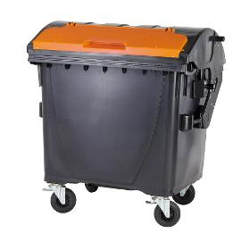 Plastic container 1100itres black and orange VV