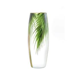 Tropical flower | Ikebana Floor Vase | Large Handpainted Glass Vase for Flowers
