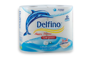 Delfino happy derma – 4-roll toilet paper