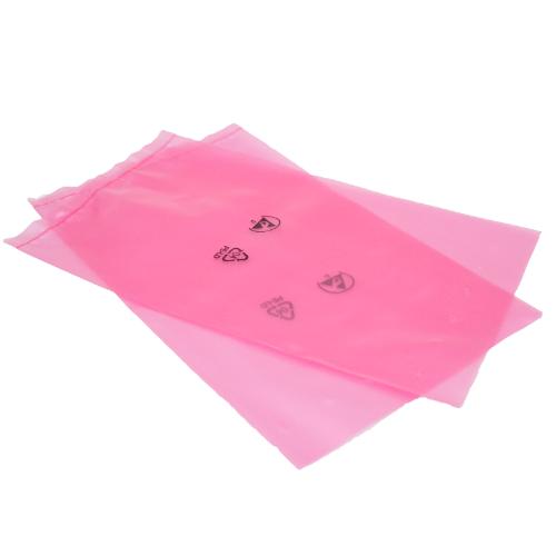 LDPE flat bag Antistatic pink-trasparent