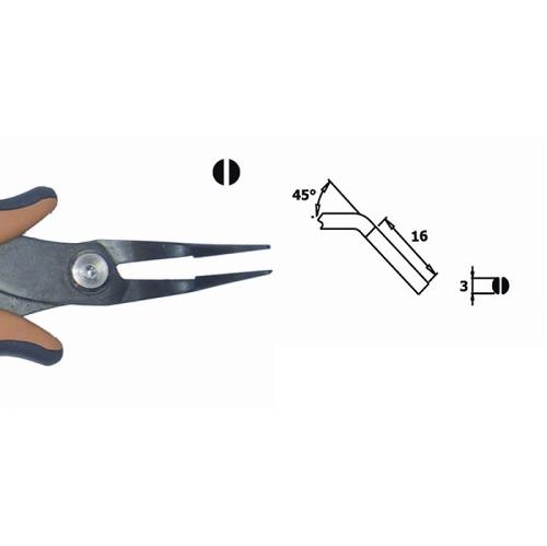 Smooth flat, rounded nose pliers, ESD