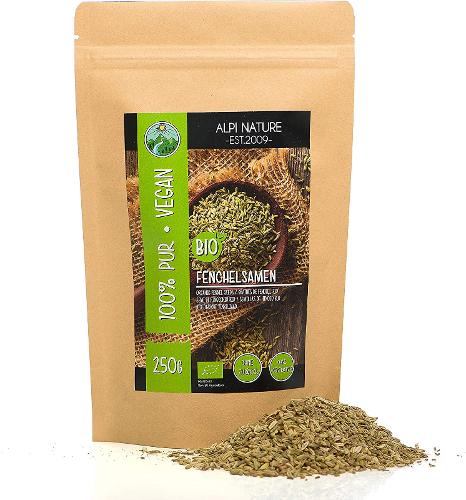 Organic Fennel Seeds, Whole, 100% Natural