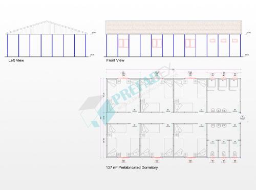 Prefabricated Dormitory -137 M² 