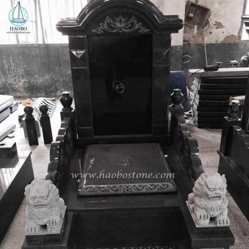 Chineses Style Tombstone Dragon Pillar Carving Monument