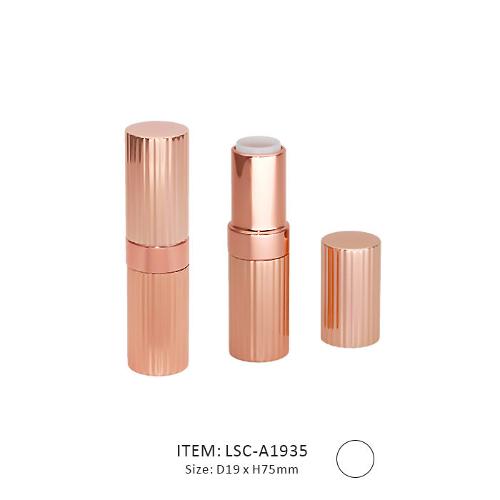 Rose gold lipstick tube