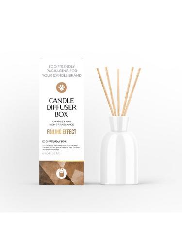 Candle diffuser box squared bottom shaped large size white eco-friendly