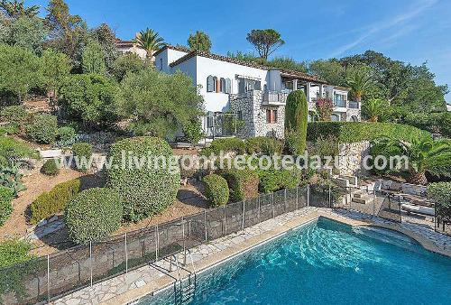 Provençal villa Mandelieu Minelle with sea view and pool