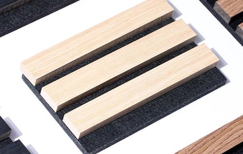 Acoustic Wood Slatted Felt Panel
