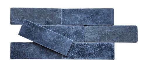 3”X9” Black Marble Tumbled Tile