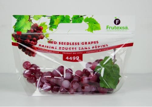 printed 1kg grape packaging with slider