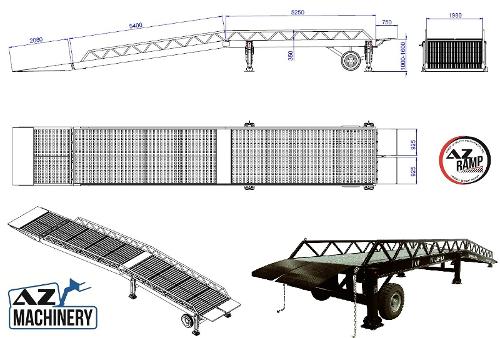 Loading Ramp with with hydraulic tilting bridge - AZ RAMP - STAR LLO- 10T