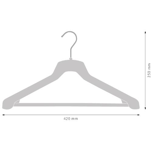 Outerwear Hanger With 43 Cm Bar