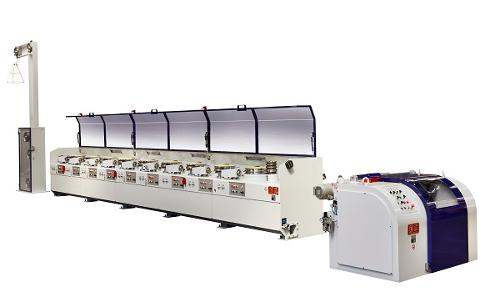 Straight-line multipass wire drawing machines