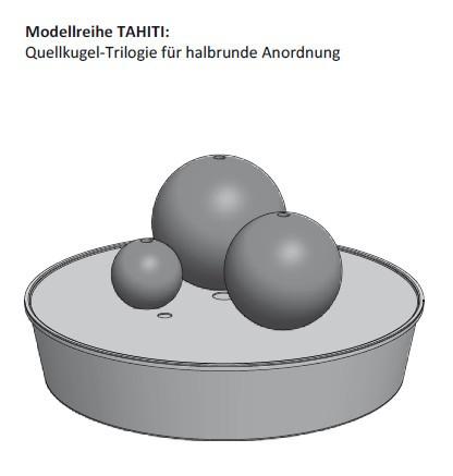 Ball fountain corten steel TRILOGY TAHITI