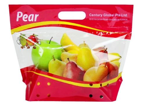 Recyclable pear packaging bags