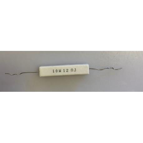 Cemented Wirewound Resistor 10w 12 Ohms Rebc10w12r