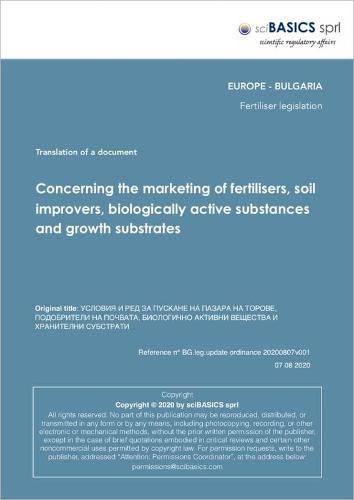 Concerning The Marketing Of Fertilisers, Soil Improvers, Biologically 