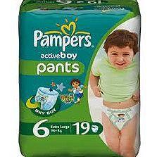 Pampers Active Boy Pants 6 Extra Large, Diaper Pants