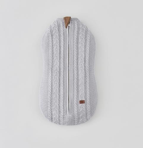 Cocoon knitted changing Oliver with braids Silver